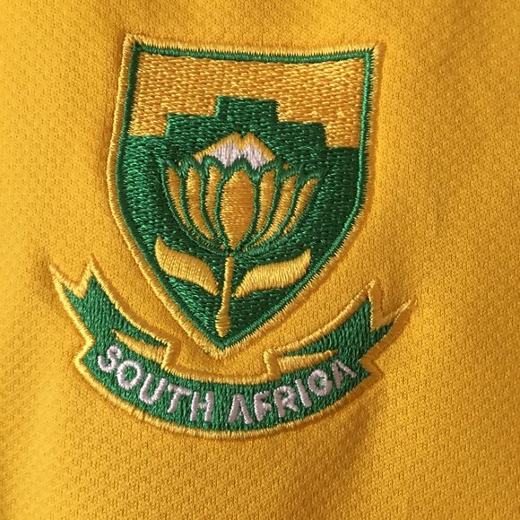 South Africa SAFA 07/08 Jersey Shirt L Yellow Football Soccer Adidas 623727 - Picture 6 of 13